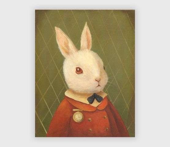 The White Rabbit, Size: 8"x10"