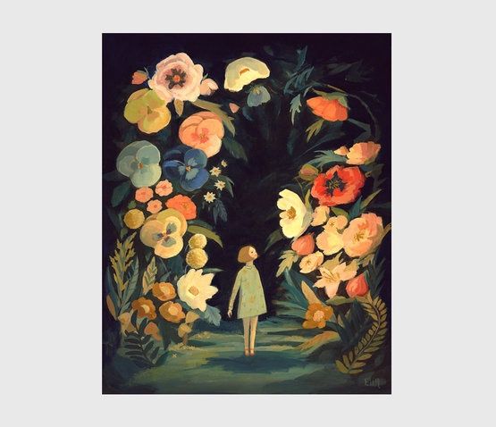 Night Garden, Size: 8"x10"