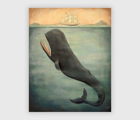 Leviathan Below, Size: 8"x10"