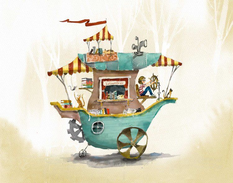 Book Mobile, Size: 14"x11"