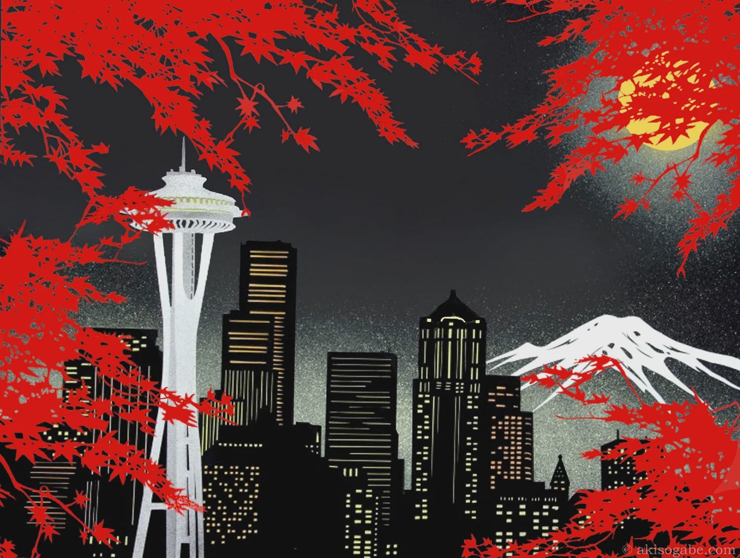 Seattle in Autumn, Size: 11"x8.5"