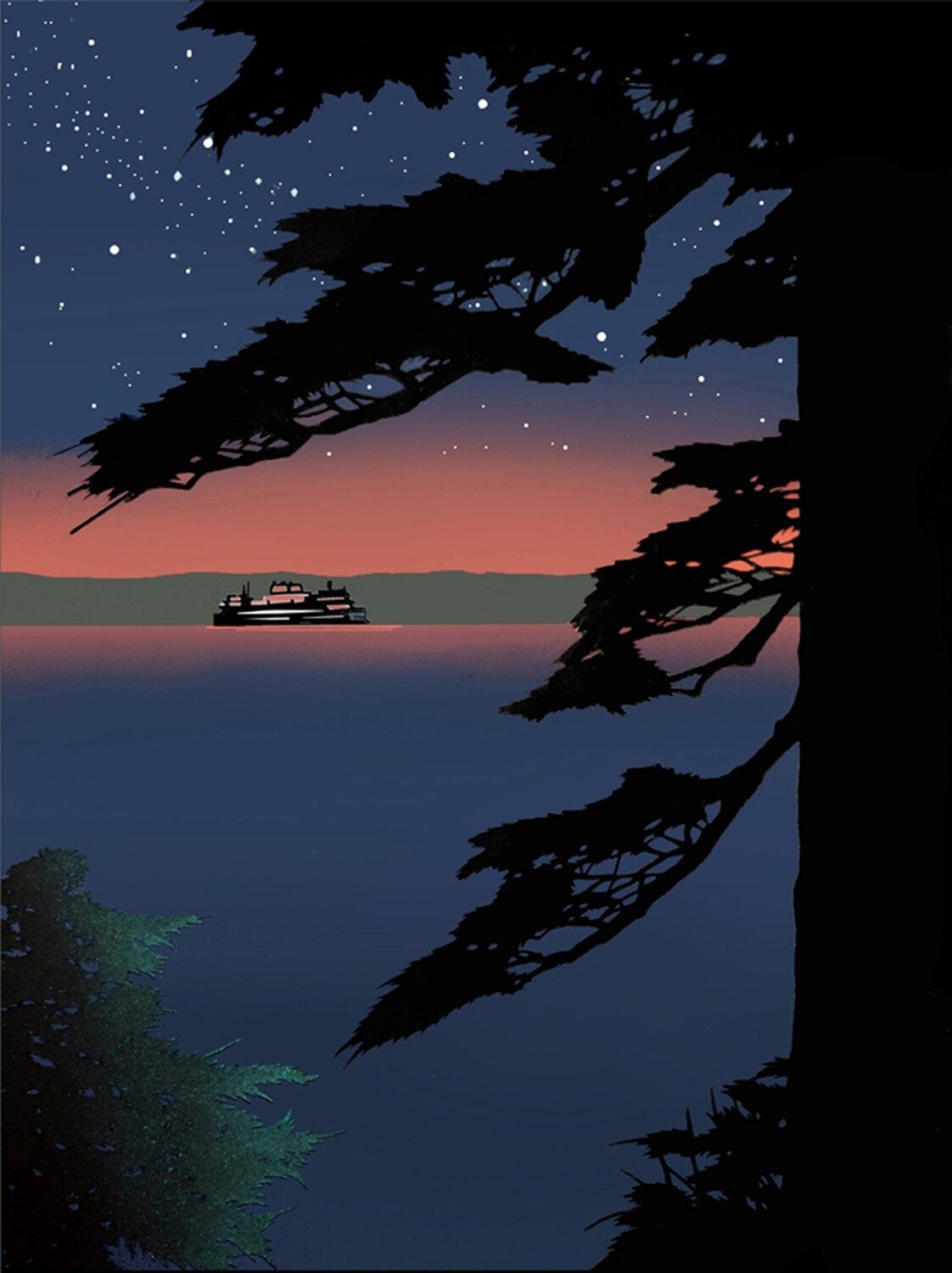 Evening Ride, Size: 8.5"x11"