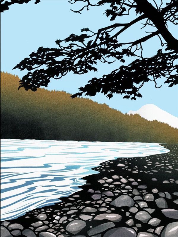 Riverbank, Size: 8.5"x11"