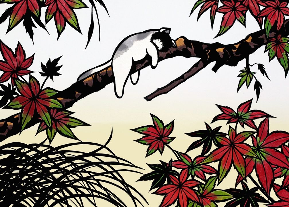 Autumn Nap, Size: 11"x8.5"