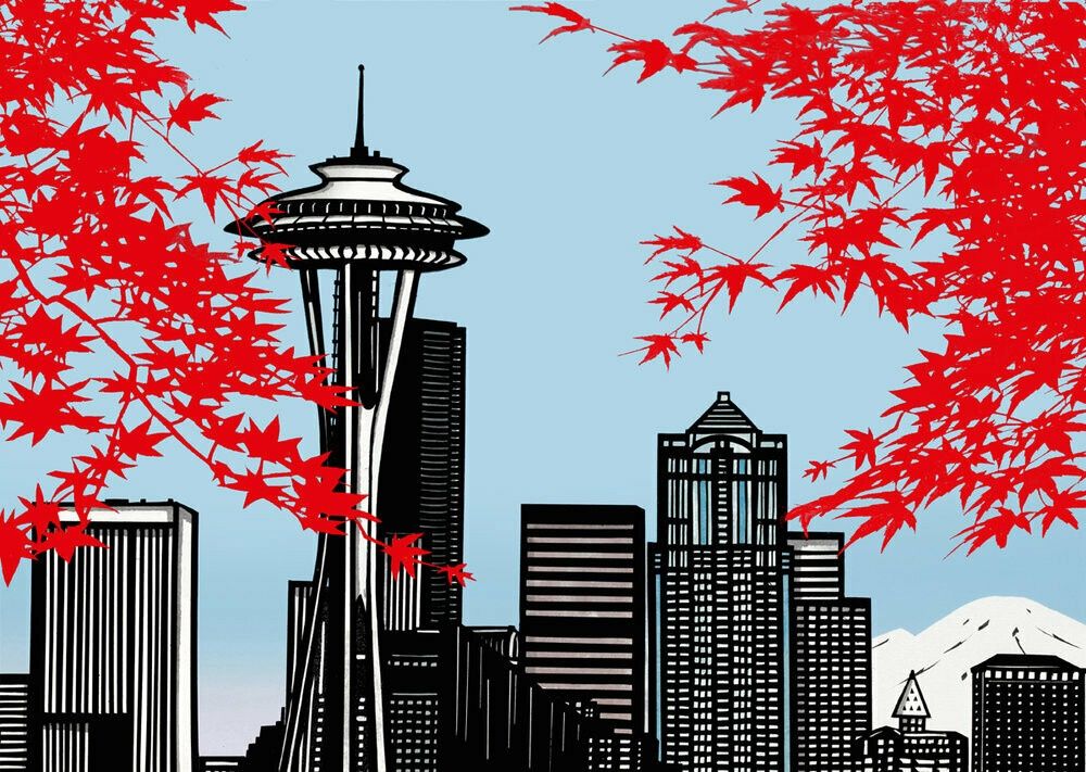 Seattle In Autumn 5, Size: 11"x8.5"