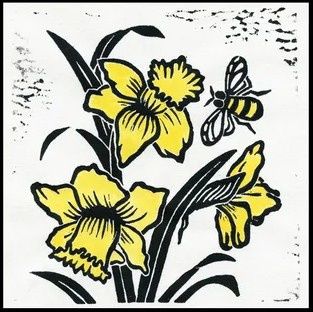 Daffodils, Size: 6"x6"