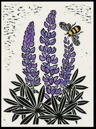 Lupine, Size: 6"x8"