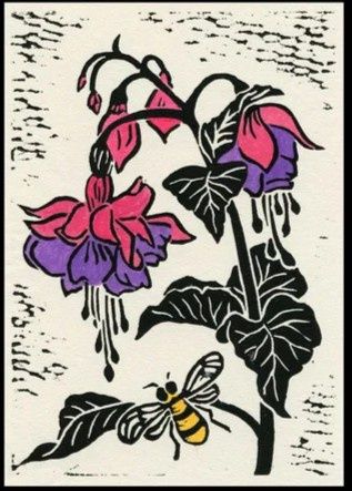 Fuschia, Size: 5"x7"