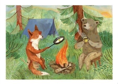 Bonfire Morning, Size: 10"x8"
