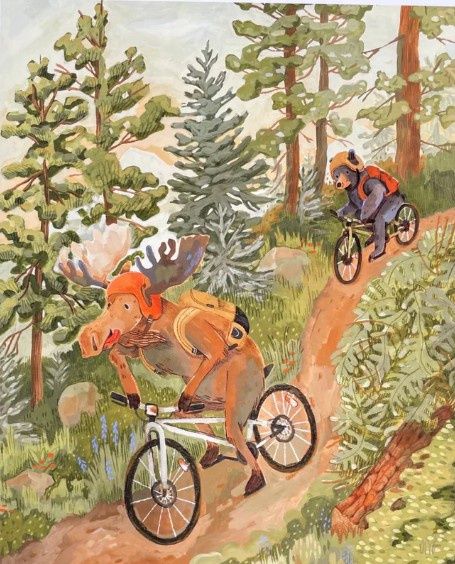 Mt Biking Moose