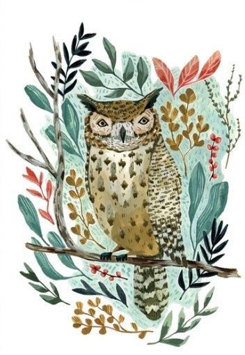 Flora Owl, Size: 8"x10"