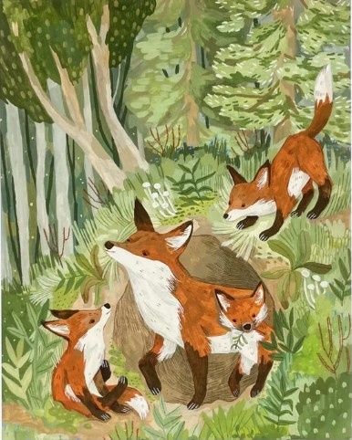 Fox Den, Size: 8"x10"