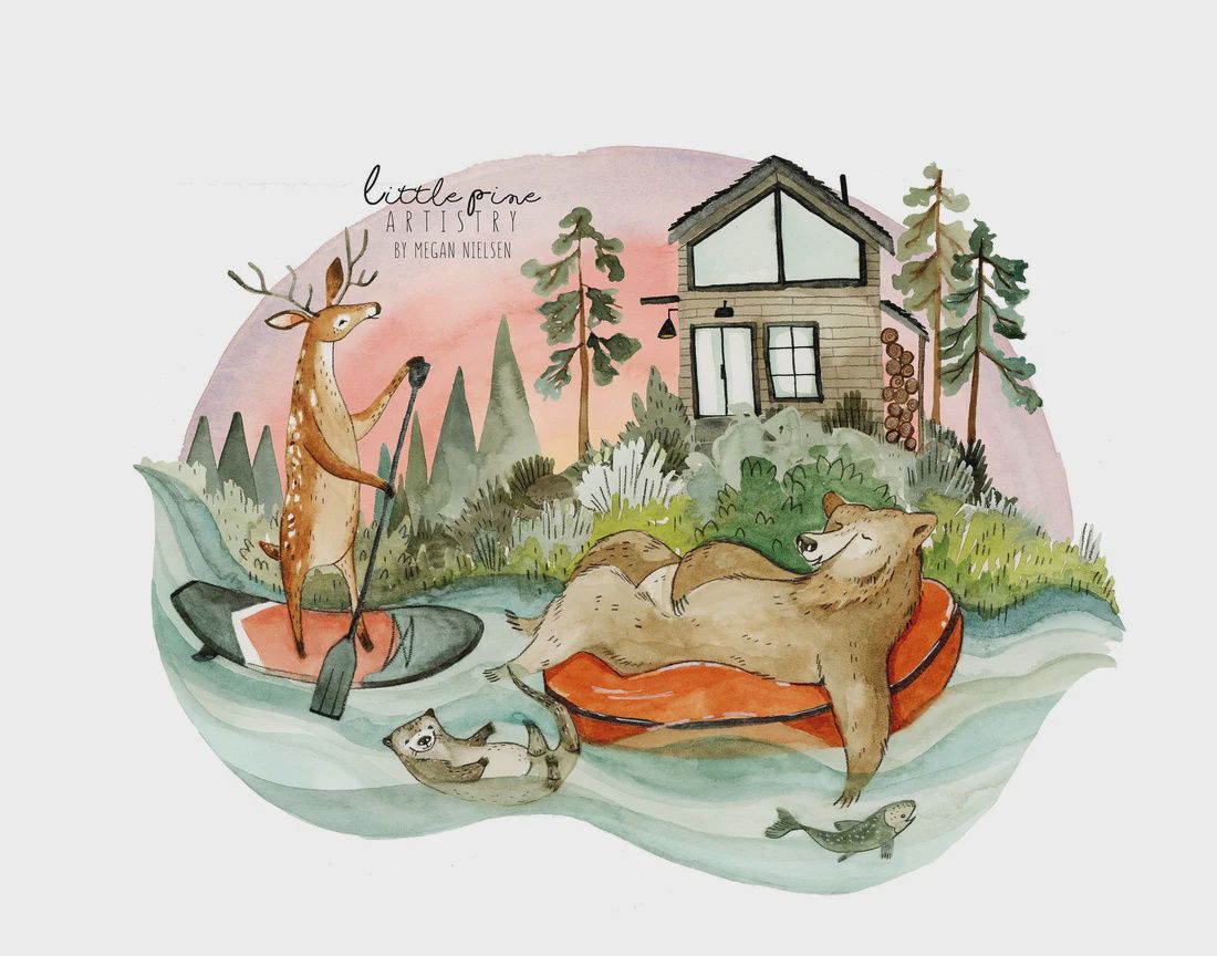 River Float, Size: 10"x8"