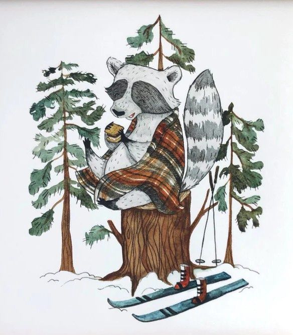Ski Break, Size: 8"x10"