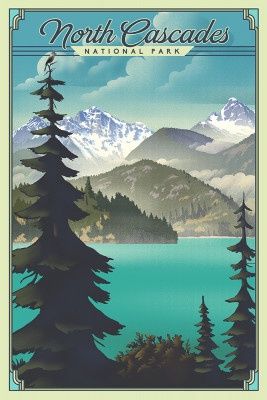 North Cascades Lithograph