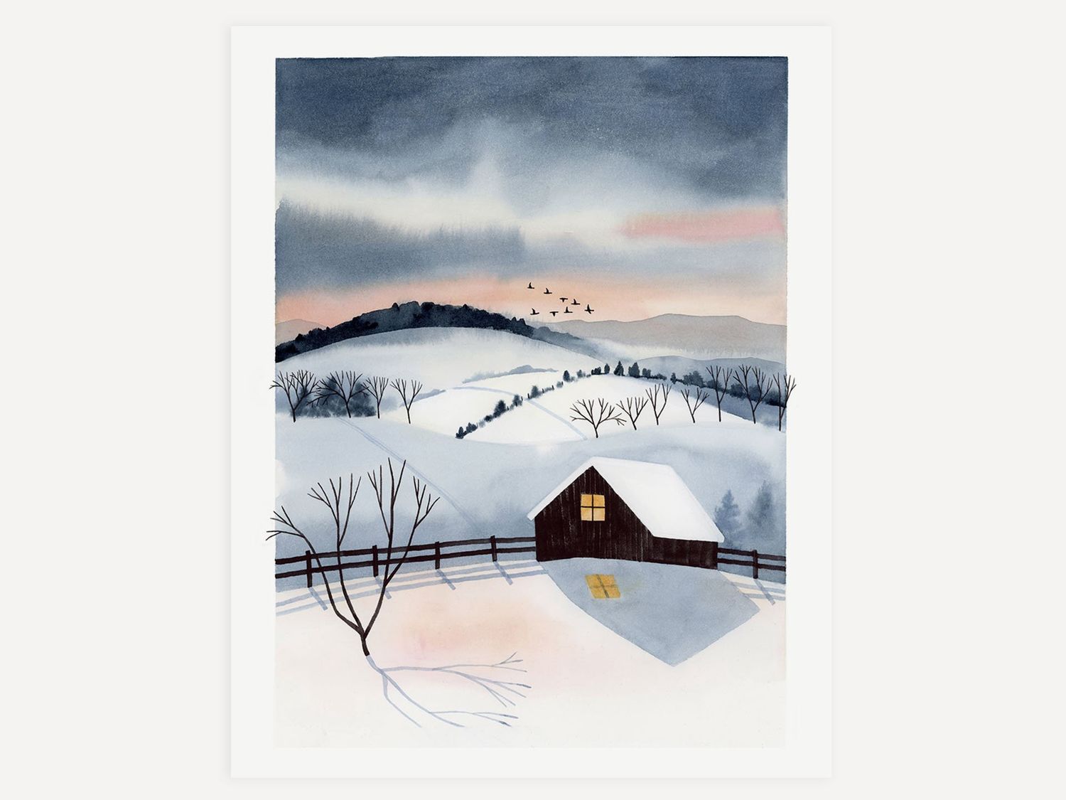 Winter Twilight, Size: 8"x10"
