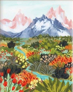 Autumn Mountains, Size: 8"x10"