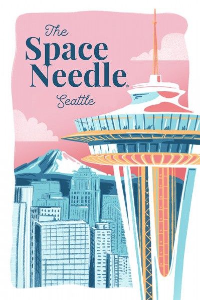 Space Needle City Scene