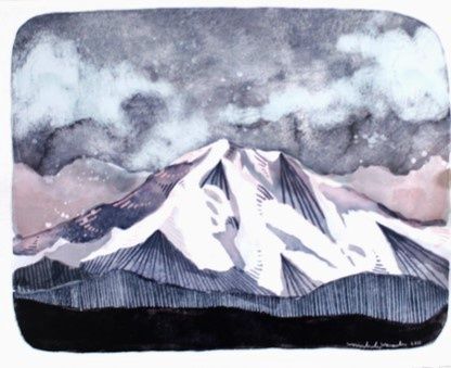 Mt. Rainier Watercolor