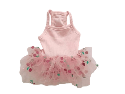 Soft pink lace dress
