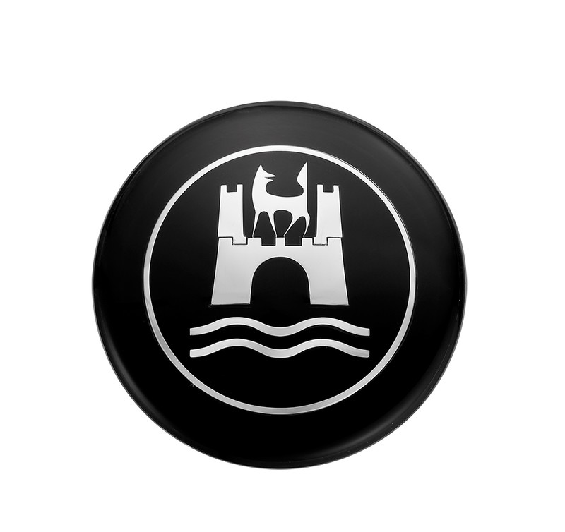 CHROME WOLFSBURG CREST VW BAYWINDOW BUS AND STD BUG HORN BUTTON