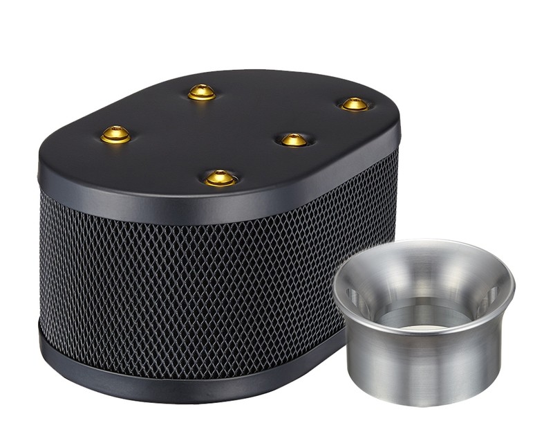 BLACK CLASSIC STYLE OVAL MESH AIR CLEANER HOUSING + SPR-1 FOR KADRON