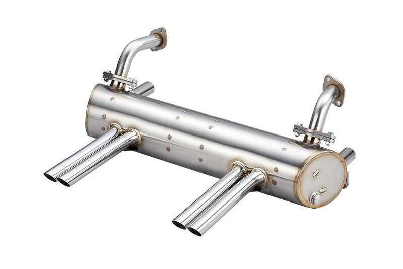 VW ABARTH STYLE EXHAUST FOR 25HP &amp; 36HP, APRON WITH CUT OUTS