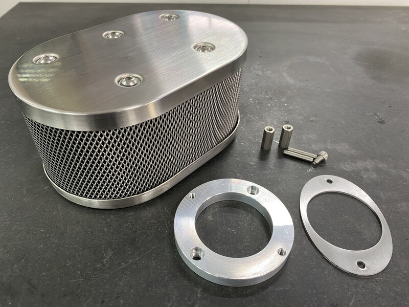 WEBER 34 ICT / EMPI EPC 34 AIR FILTER HOUSING + SPR-1 ONE PAIR