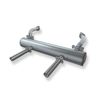 1300C.C. ~ 1600C.C. CLASSIC VW BUG STAINLESS STEEL MUFFLER with Original Style Stainless Steel Tips