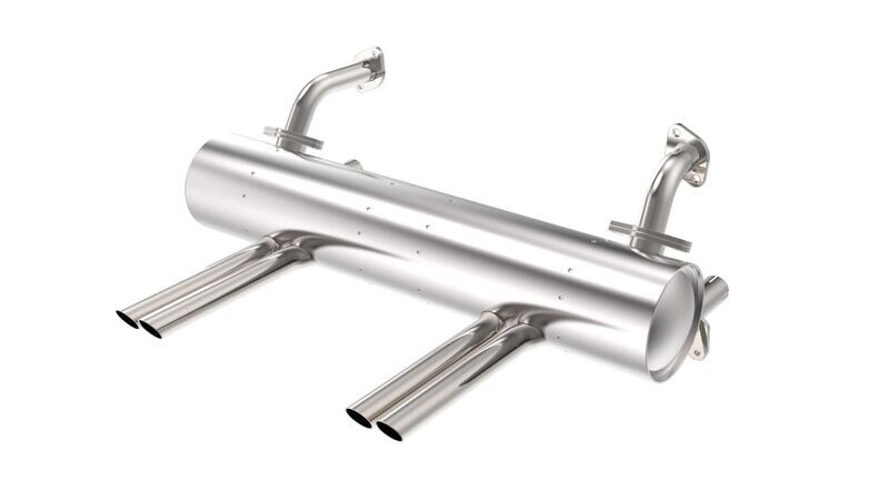 KARMANN GHIA ONLY ABARTH STYLE EXHAUST FOR 25HP &amp; 36HP, APRON WITH CUT OUTS (STALE AIR)