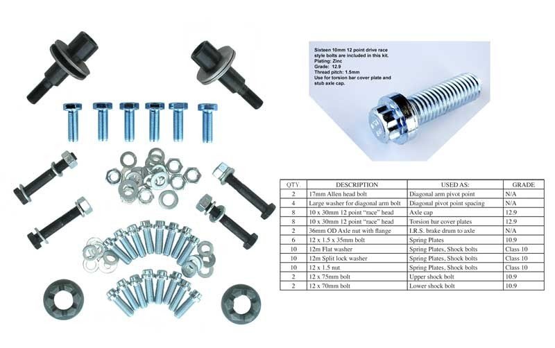 Full Rear Suspension Hardware Kit, all IRS