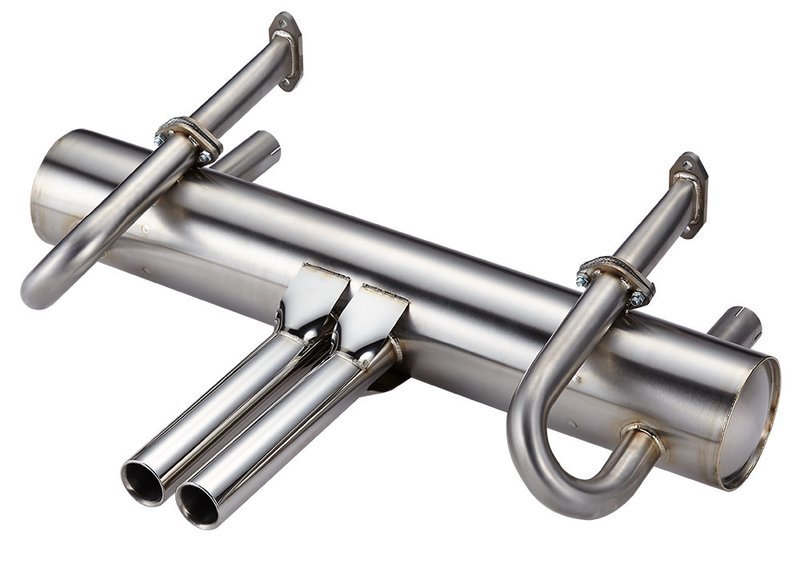 PORSCHE 356 PRE A SUPERFLOW EXHAUST SYSTEM, CENTER EXIT TWIN PIPES