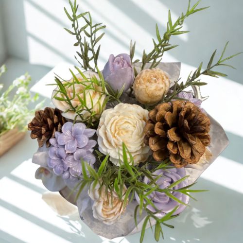 "Kerzenblumensträuße – Blumen, die niemals verwelken" Kerze (mit/ohne Duft)