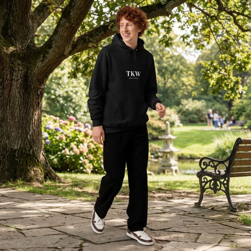 “TKW Know Thyself Spiritual Streetwear Hoodie – Black”