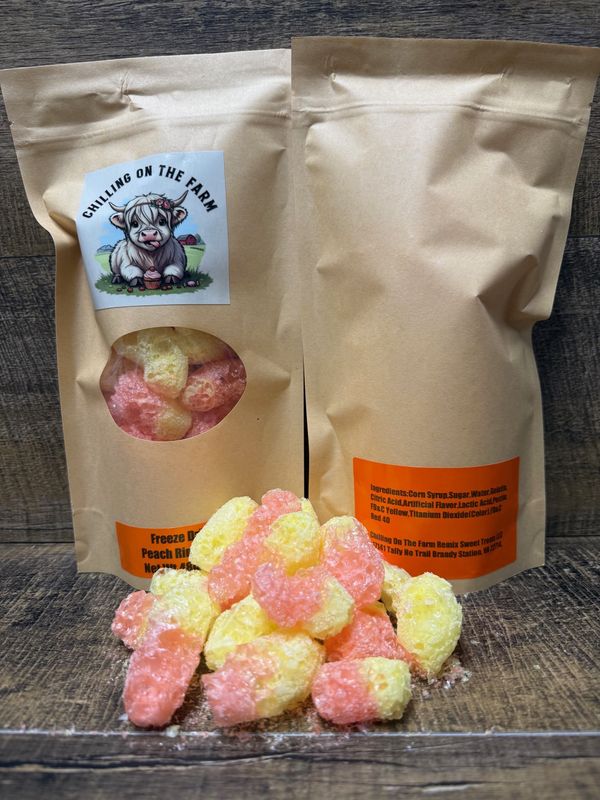 Freeze-Dried Peach Ring Bites