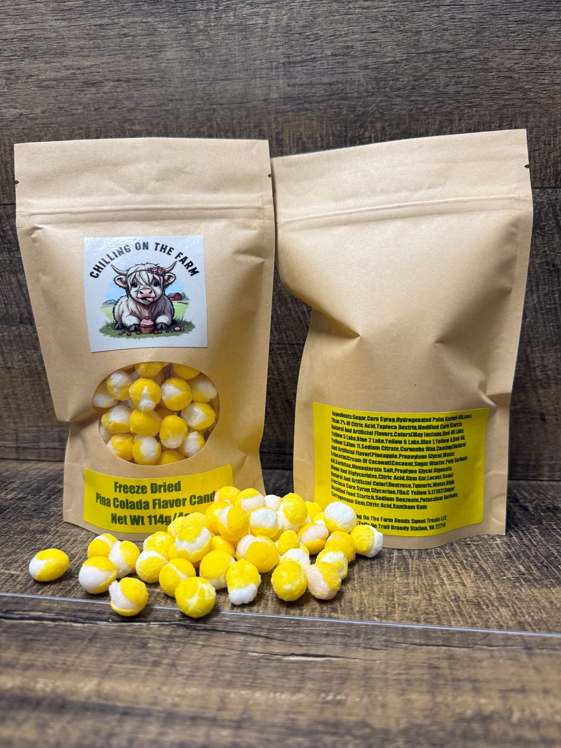 Freeze-Dried Pina Colada Flavored Candy
