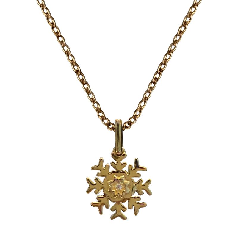 Colisco Snowflake Necklace, 18k Gold Plated Necklace for Women 10052