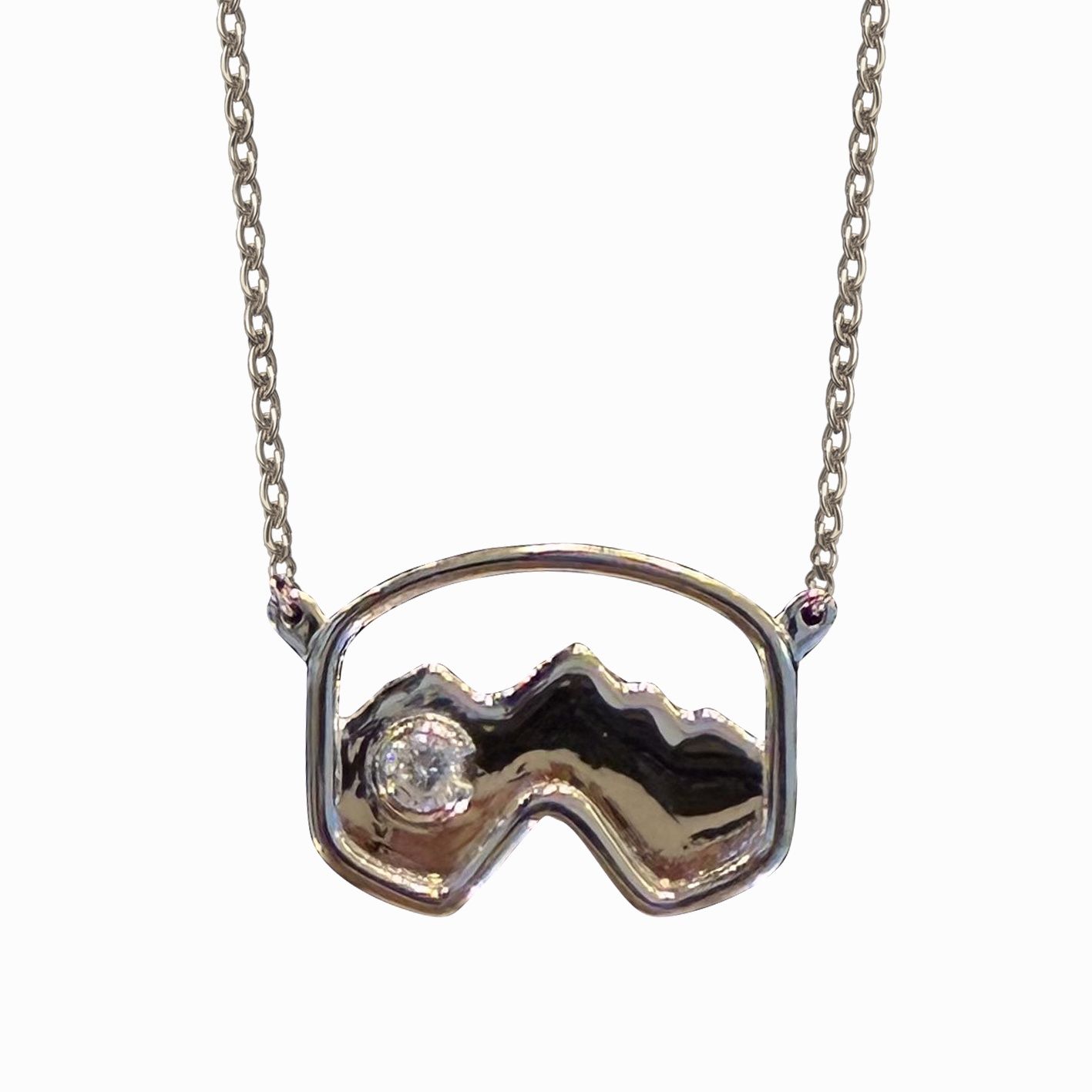 Colisco Mountains Colorado II Necklace,18k White Gold Necklace Women 10047