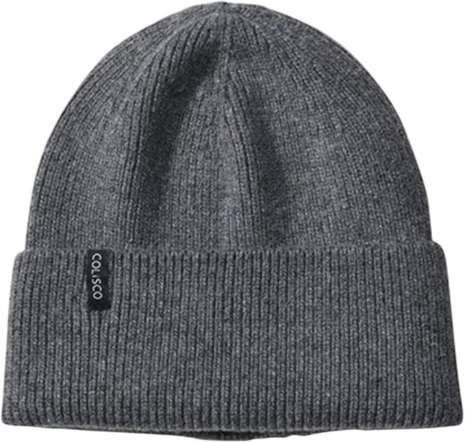 Colisco Women’s Cashmere Blend Winter Beanie – Soft Knit Cuffed Hat for Cold Weather