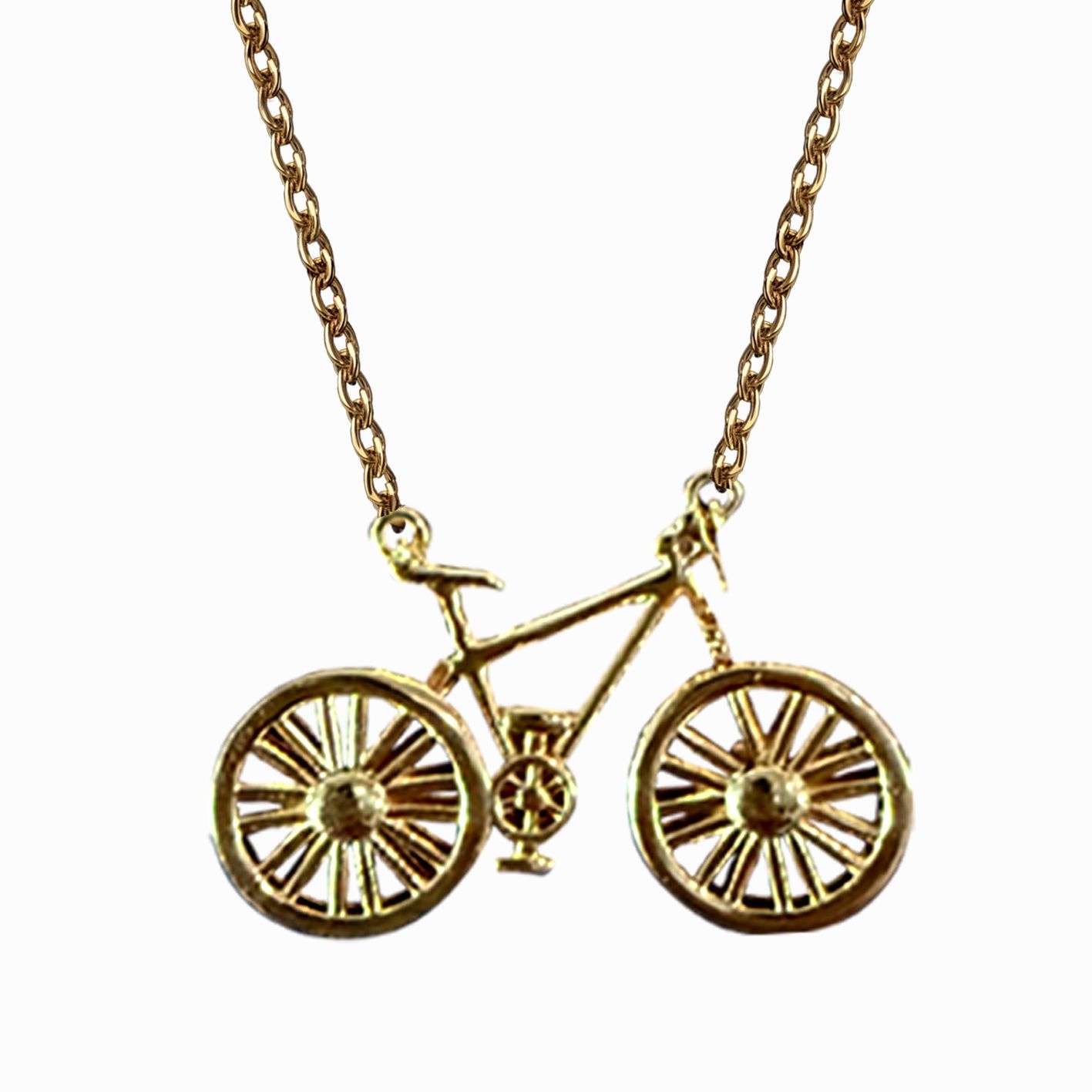 Colisco Bike Necklace, 18k Gold Plated Necklace for Women 10044