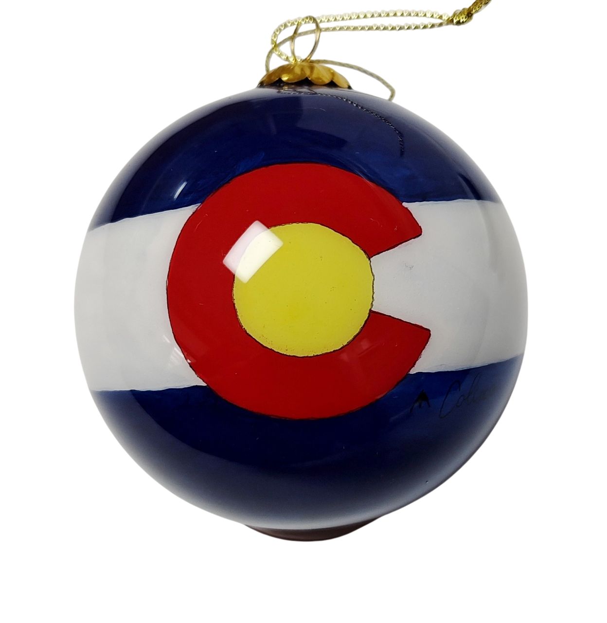 Colisco Colorado Multicolor Hand Painted Glass Ornament – Elegant Holiday Décor and Year-Round Display