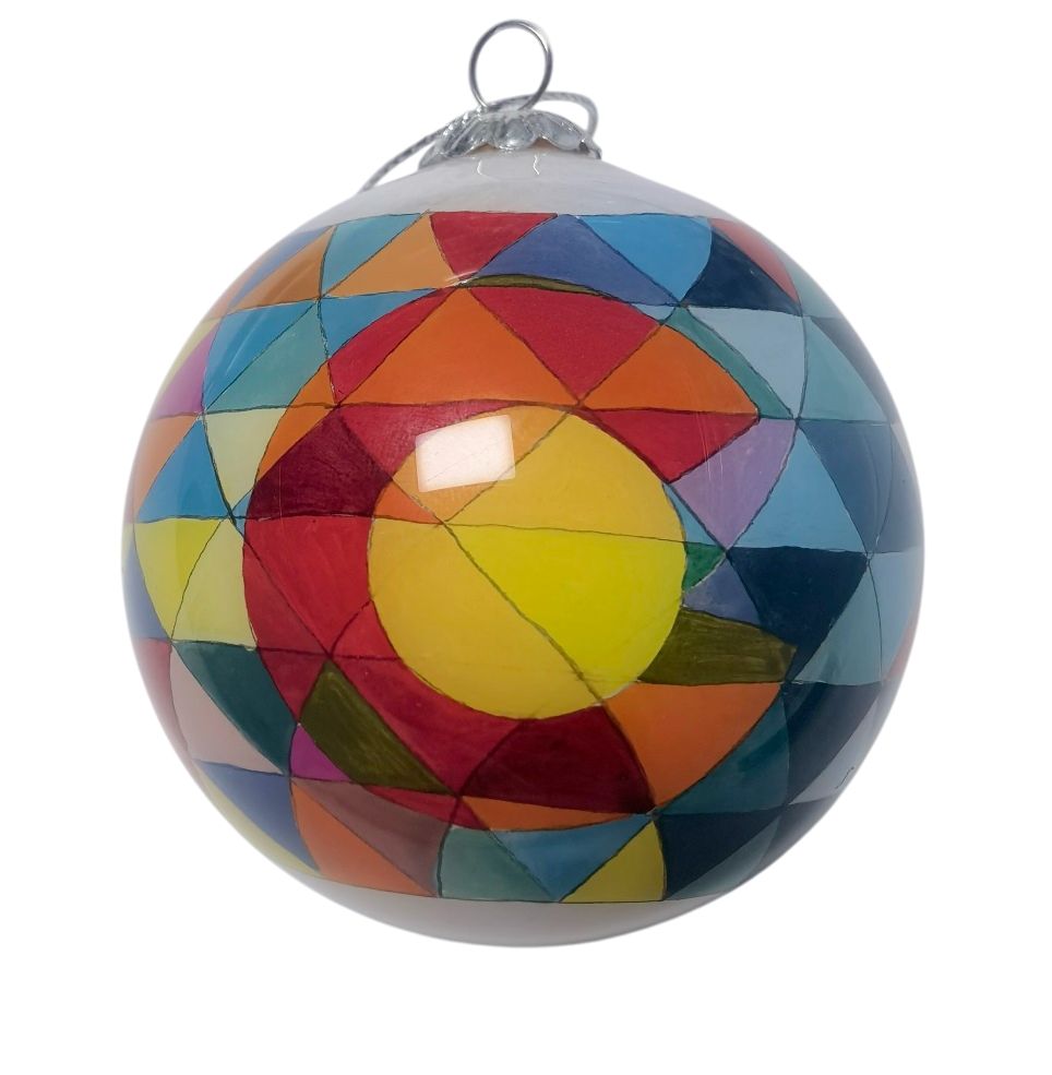 Colisco Colorado Triangle Hand Painted Glass Ornament – Elegant Holiday Décor and Year-Round Display