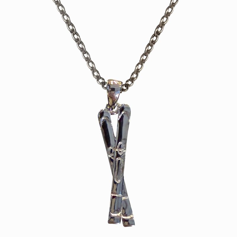 Colisco Ski Necklace, 18k White Gold Necklace for Women 10051