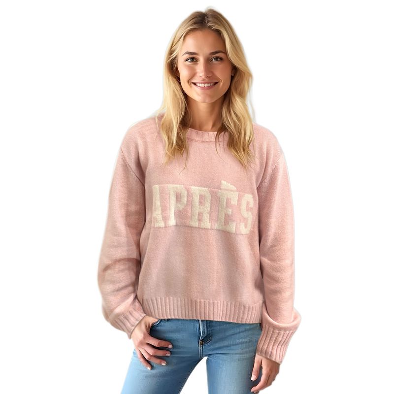 Colisco's 100% Pure Cashmere Crew Neck Sweater,  Pink "Après"
