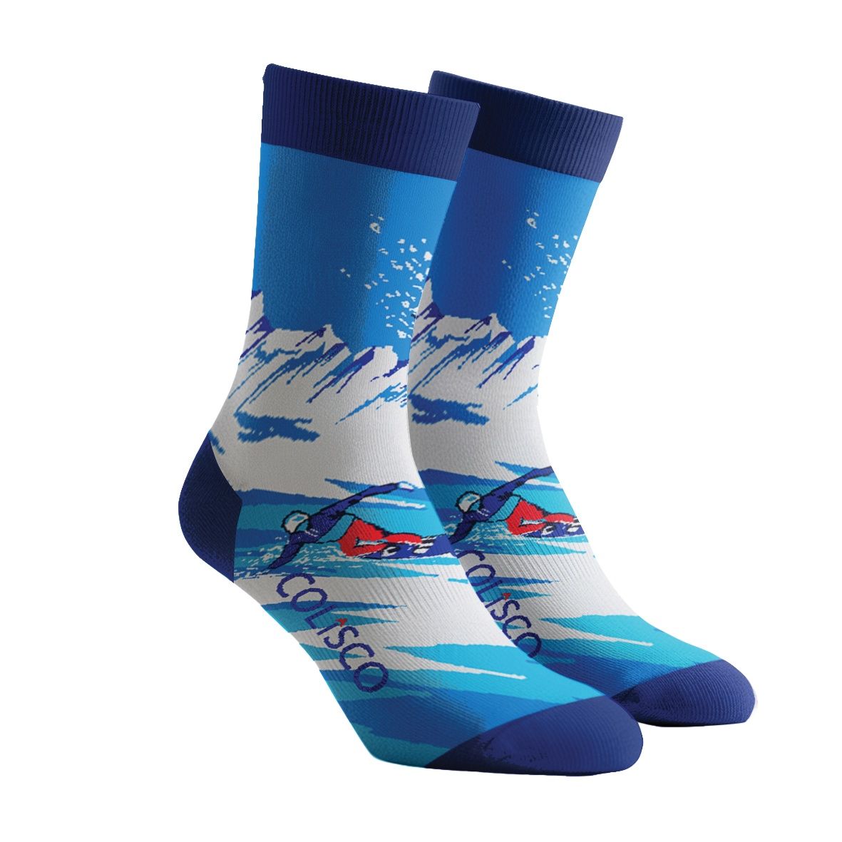 COLISCO Unisex Crew Socks - Ski Colorado 164265