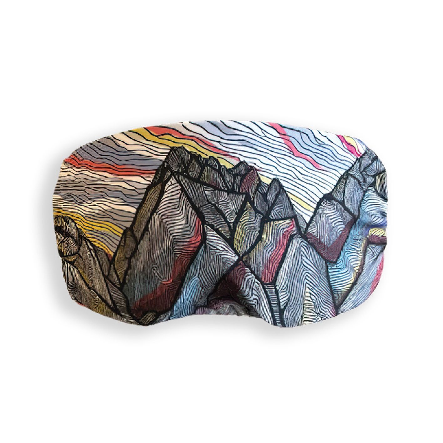 Colisco Ski Goggle Cover,  Goggle Cover Lens Protective, Wavy Mountain