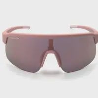 Colisco High-Performance Rose Shield Sport Sunglasses, Color: Matte Pink Frame / Pink Revo Lens, Size: O/S