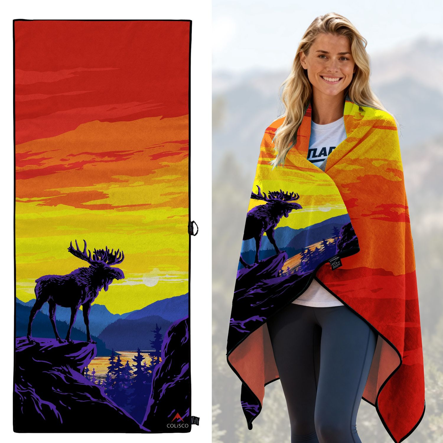 COLISCO Moose Horizon Eco-Performance Towel - 72"x30" 10063
