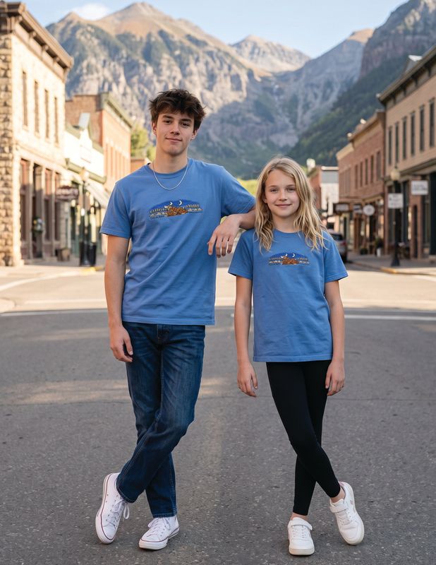 Colisco Night Big Foot 100% Cotton Graphic T-Shirt, Blue