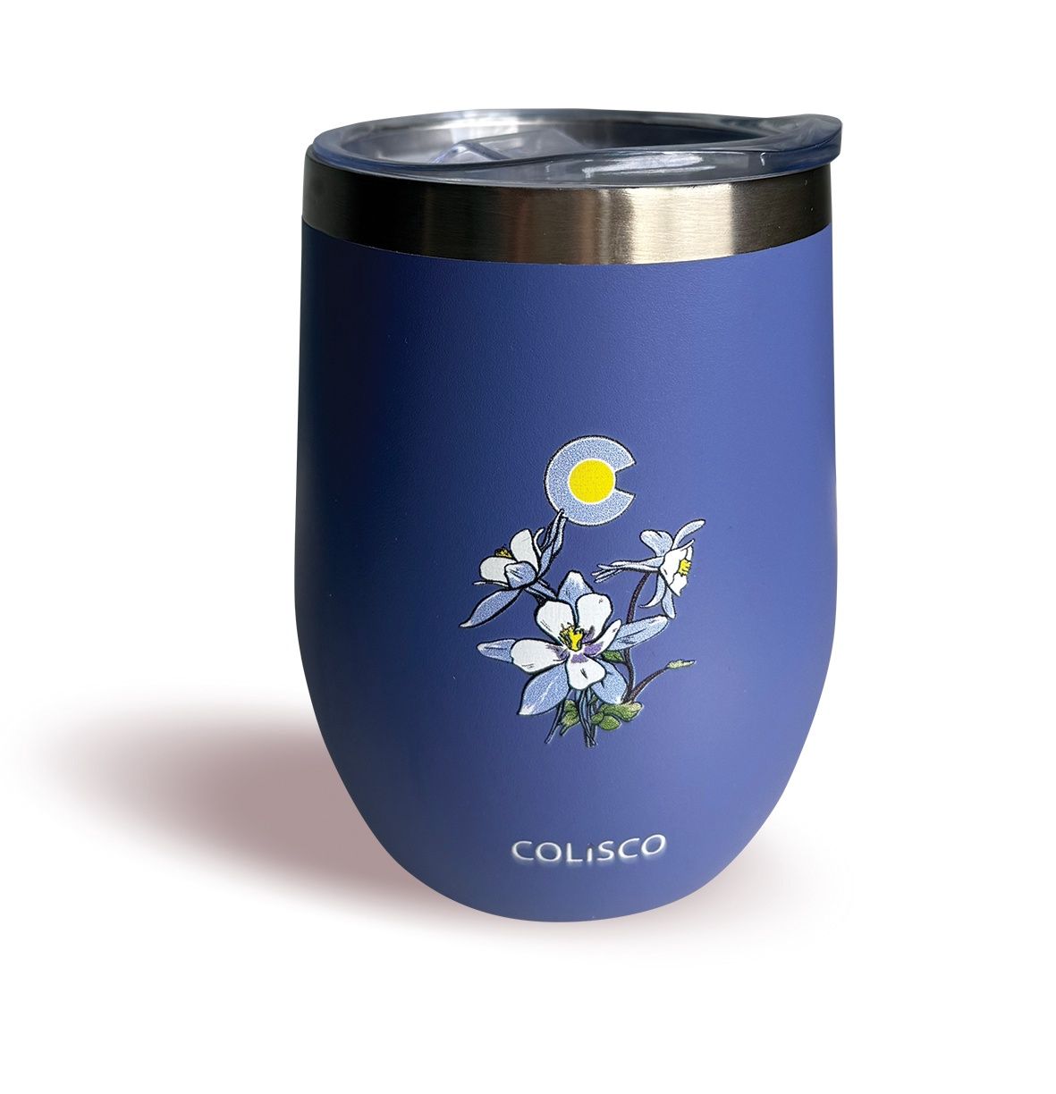 Colorado Columbine Insulated 10oz Wine Tumbler, Design: Colorado Columbine